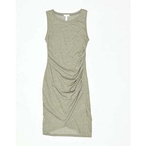 Leith Green Ruched Tank Dress